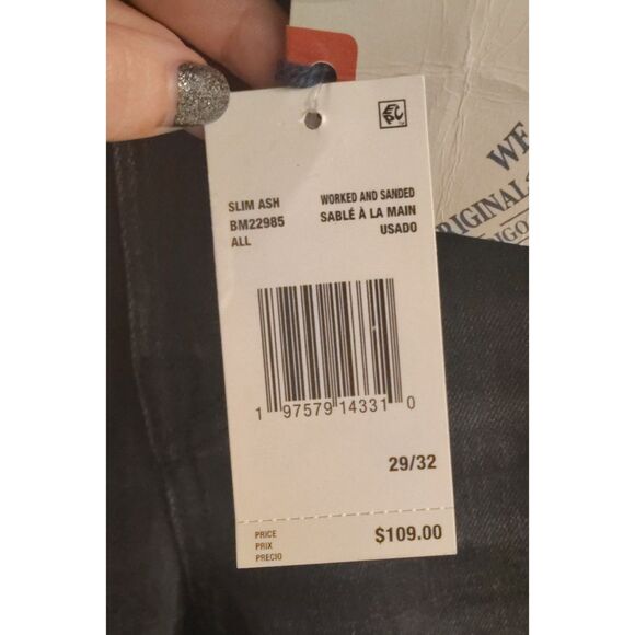 Buffalo David Bitton Slim Ash Jeans Worked and Sanded Black Size 29/32  BM22597 - Picture 3 of 10